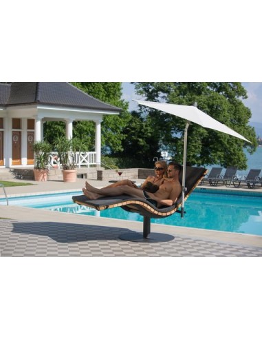 Fixation de parasol pour bain de soleil